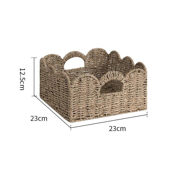 Decorative Storage Basket Made of Woven Natural Material Stornfield