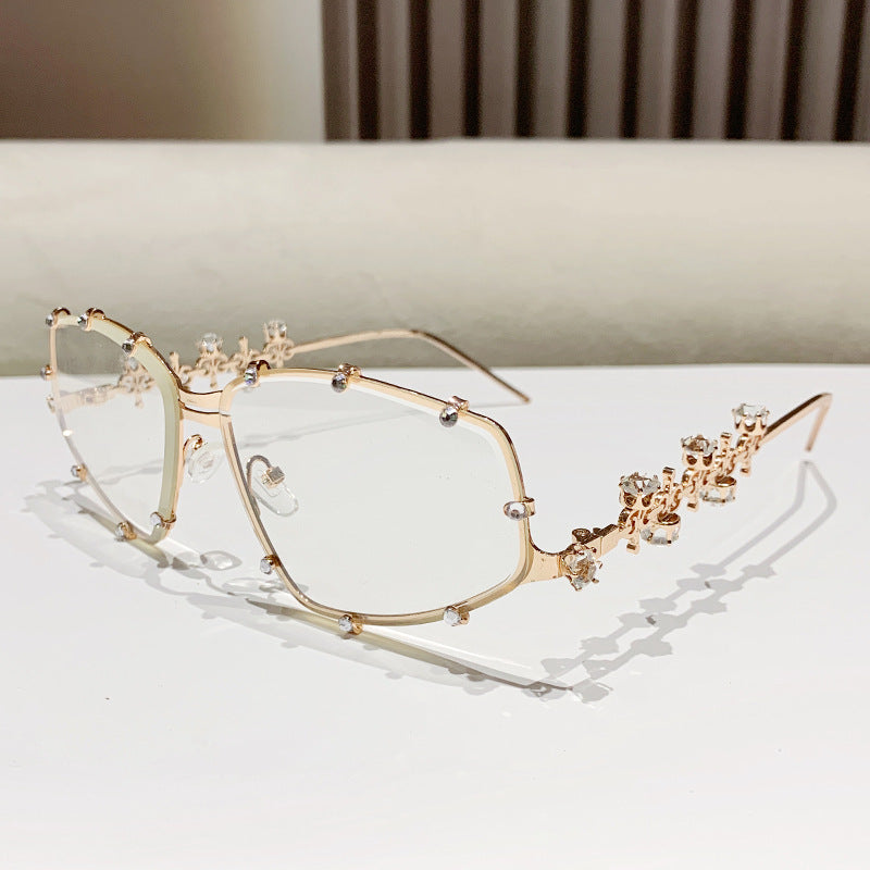 Ladies designer glasses with glamorous accent and sparkling glitter stones Stornfield