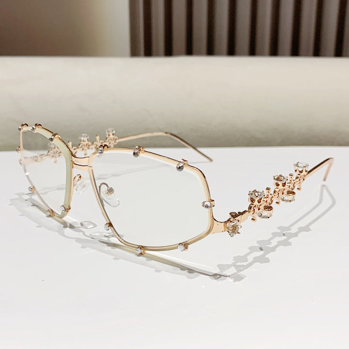 Ladies designer glasses with glamorous accent and sparkling glitter stones Stornfield