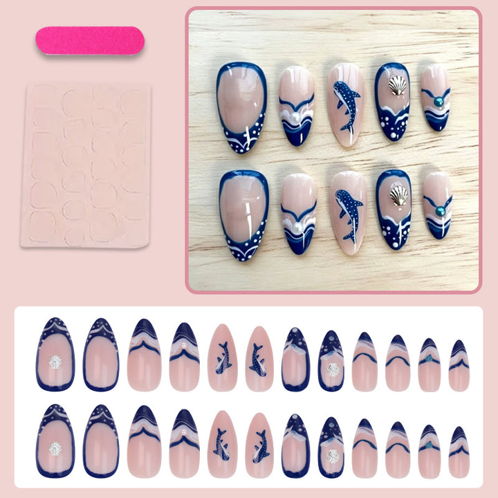 Nail art set with elaborate floral and colorful design Stornfield