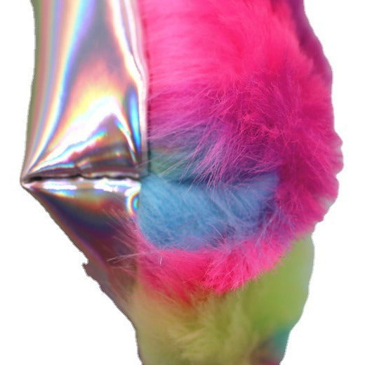 Furry Multicolored Plush Pencil Case Stornfield