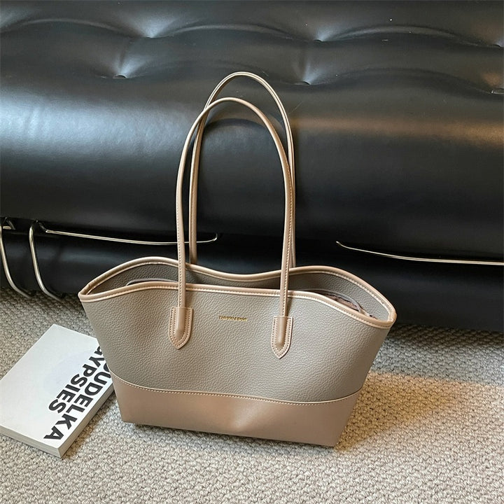 Structured Leather Tote Bag