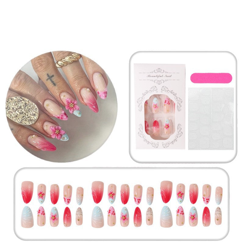 Floral Design Acrylic Nail Tips Set Stornfield
