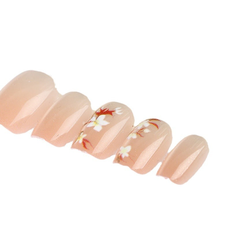 Artistic Floral Press-On Nail Design Set Stornfield