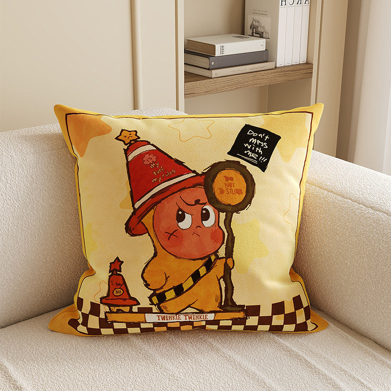 Cute Cartoon Character Throw Pillow