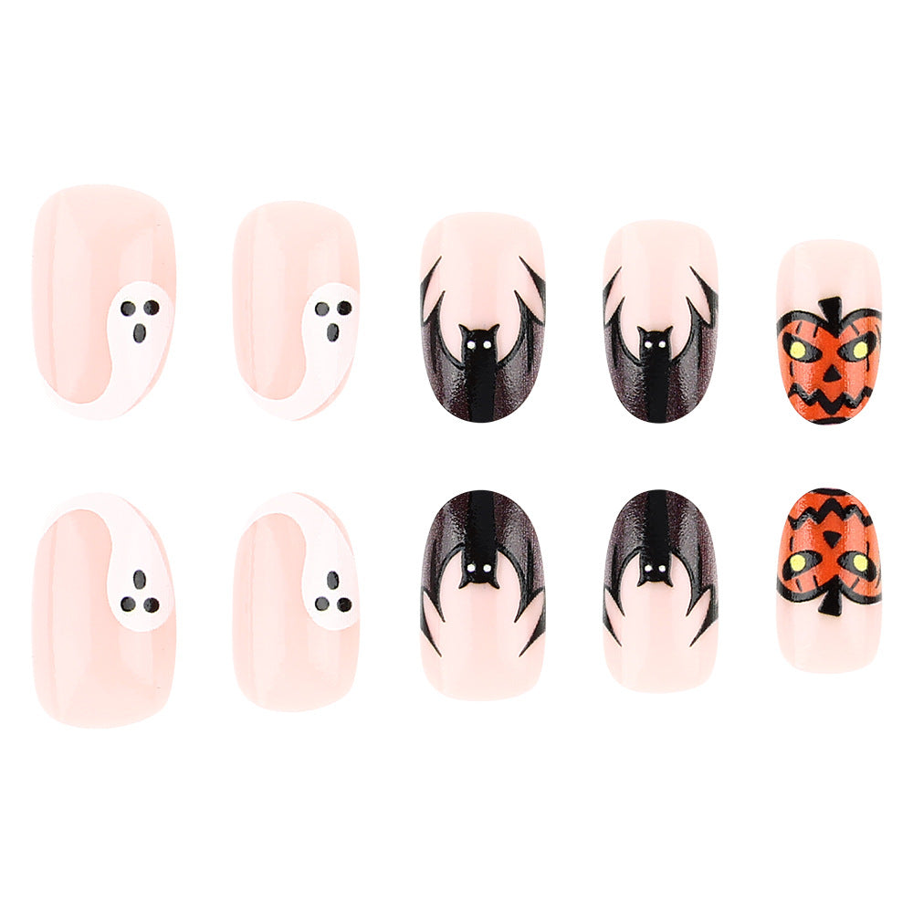Artistic Halloween-Themed Press-On Nail Art Stornfield 1787543212