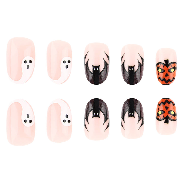 Artistic Halloween-Themed Press-On Nail Art Stornfield 1787543212