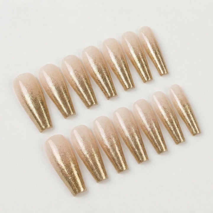 Artificial nails with elegant glitter gradient Stornfield