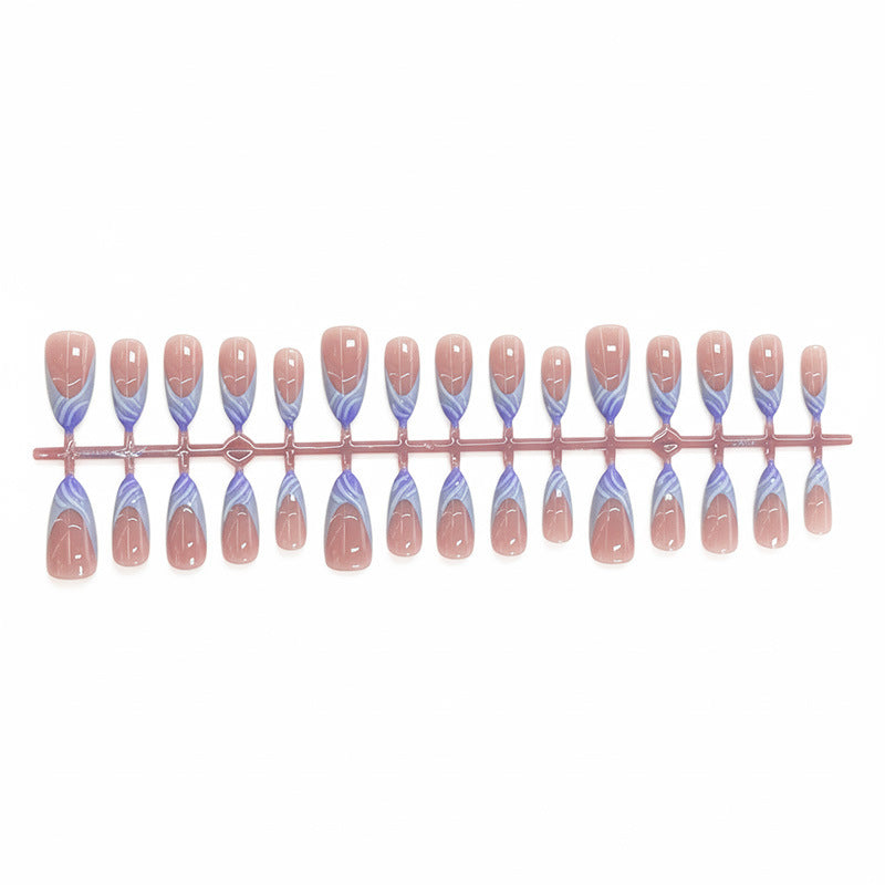 Artistic Watercolor Press-On Nail Set Stornfield