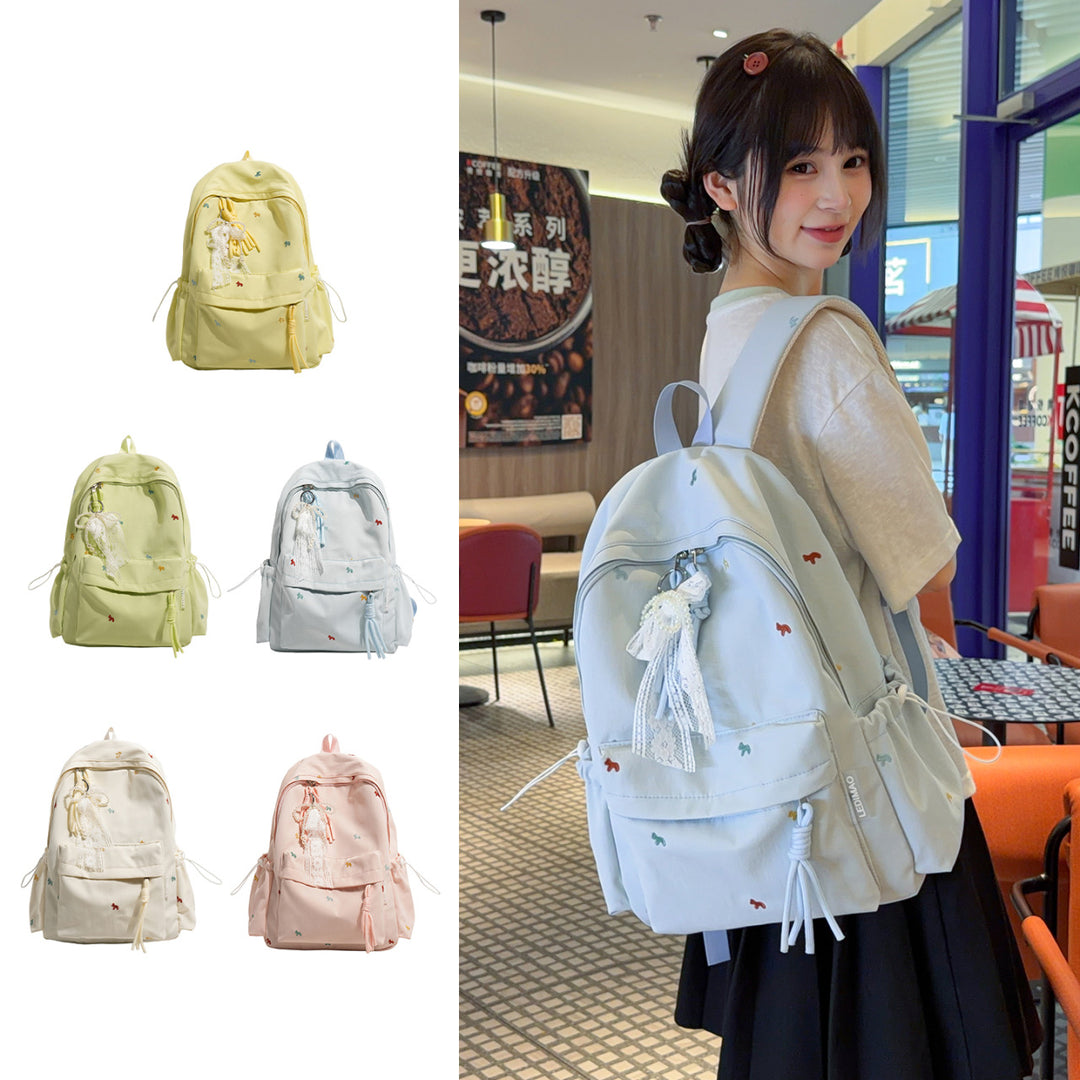 Stylish Floral-Embellished Backpack Stornfield