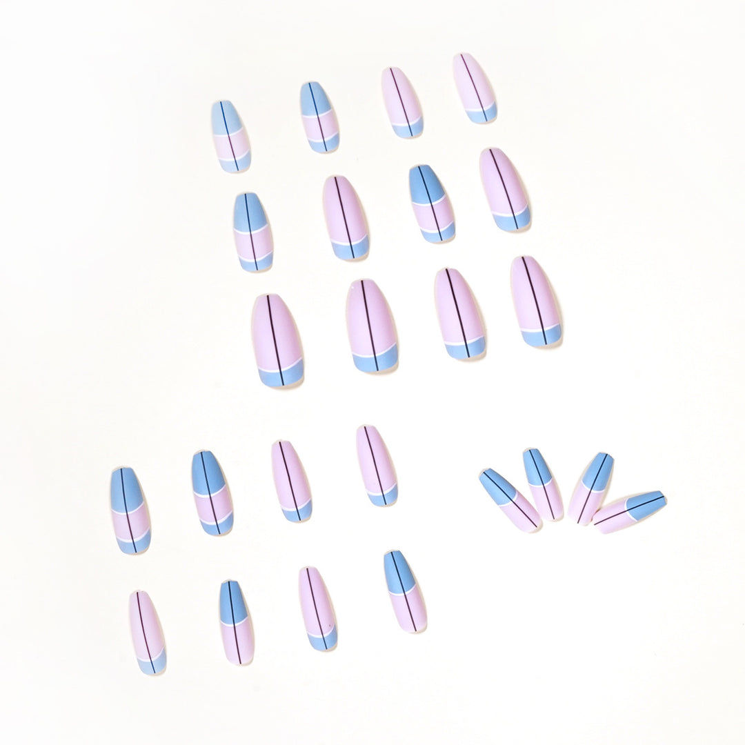 Trendy Stiletto Nails with Geometric Design Stornfield