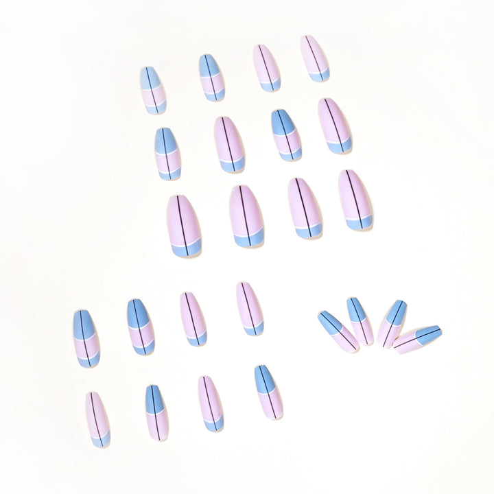 Trendy Stiletto Nails with Geometric Design Stornfield