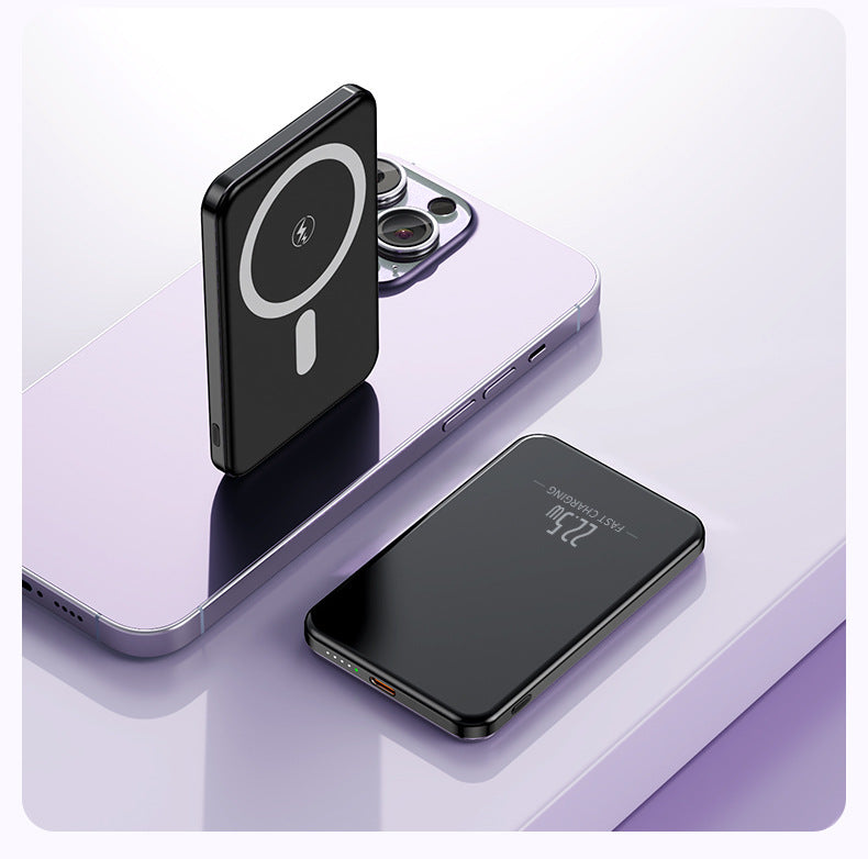 Portable induction power bank with slim design and LED display Stornfield