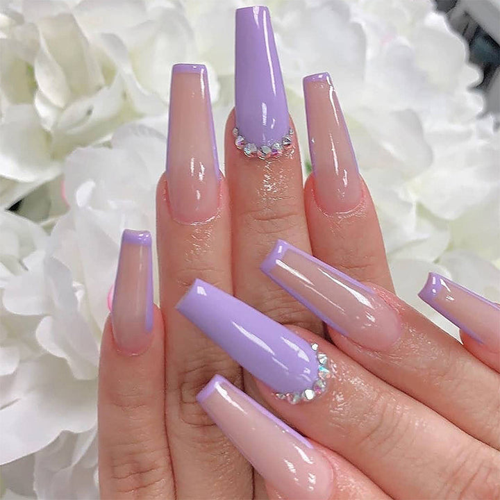 Artificial nail set with elegant and sparkling design Stornfield
