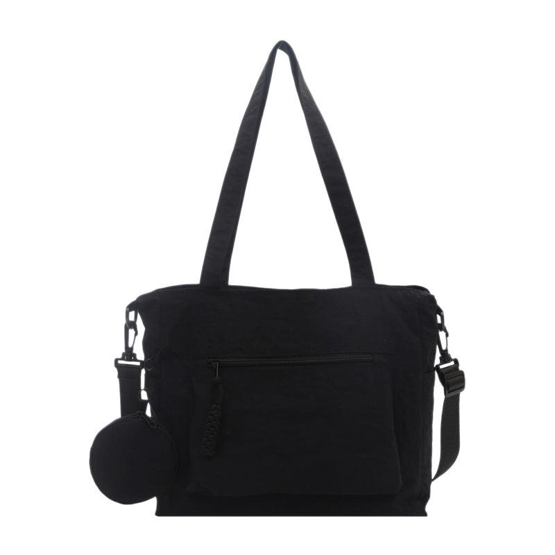 Versatile Canvas Tote Bag with Zipper Pockets