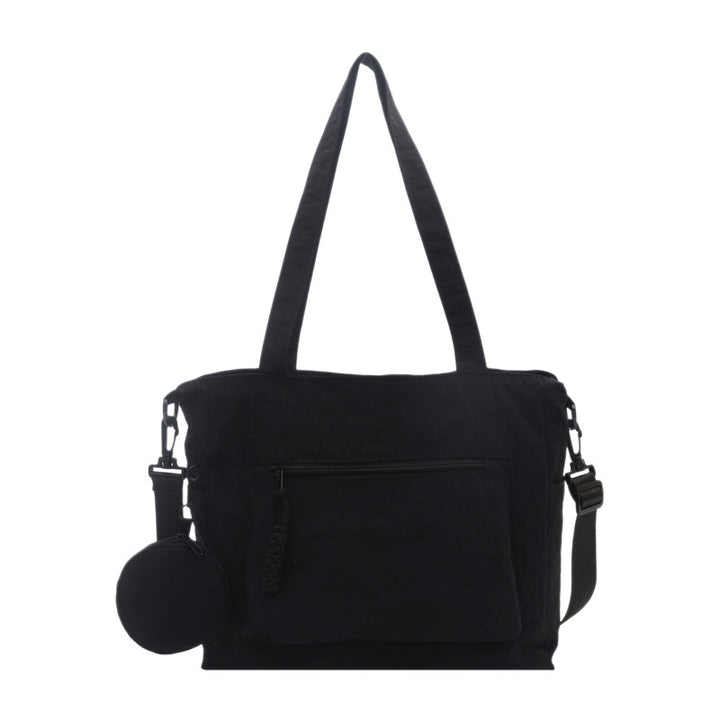 Versatile Canvas Tote Bag with Zipper Pockets