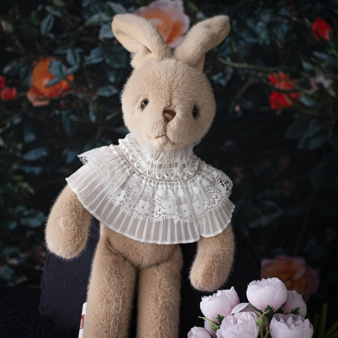 Luxury Plush Bunny Doll with Lace Collar