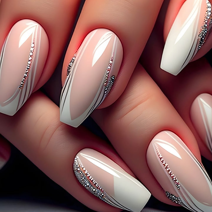 Elegant Stiletto Press-On Nails with Crystal Accents Stornfield
