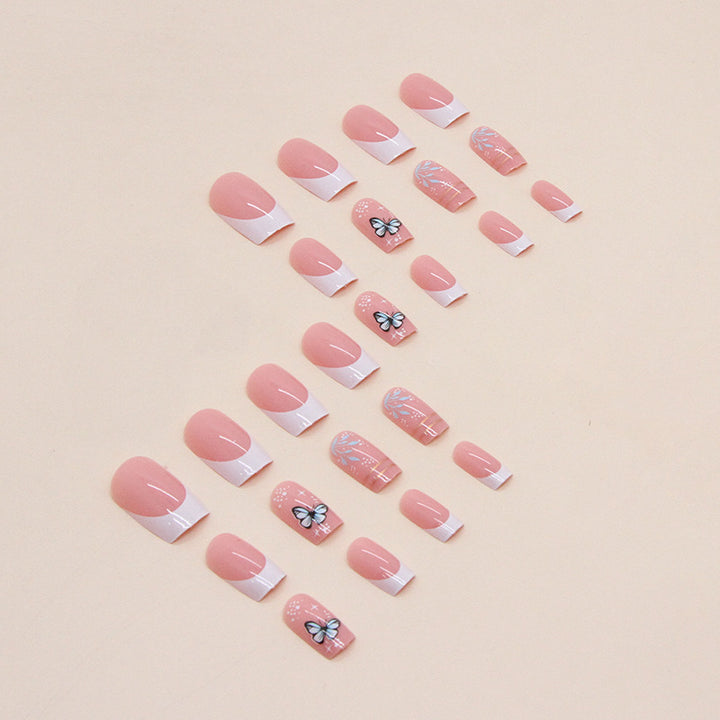 Decorative Butterfly Design Press-On Nails Stornfield