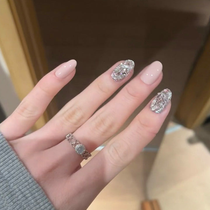 Decorative Press-On Nails with Glitter Accents Stornfield