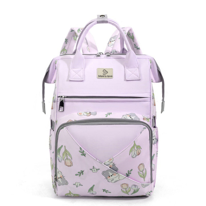 Playful Floral Print Diaper Backpack Stornfield