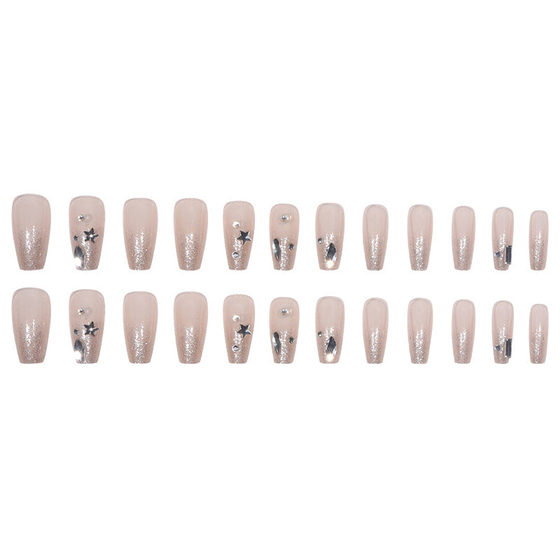 Elegant Glittered Stiletto Press-On Nails Stornfield