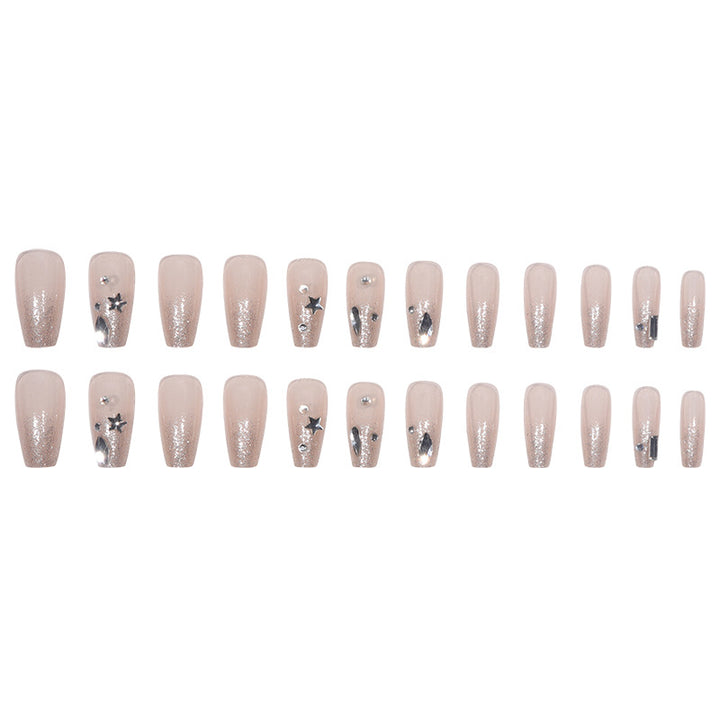 Elegant Glittered Stiletto Press-On Nails Stornfield