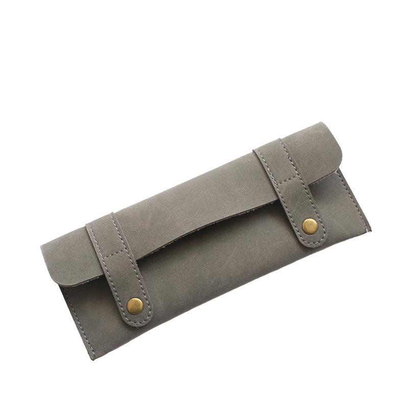 Stylish Leather Pen Roll Organizer