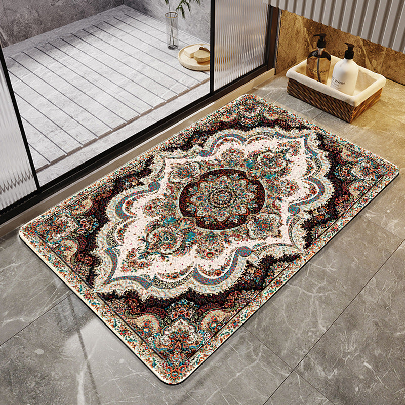 Floral Art Bathroom Mat Stornfield