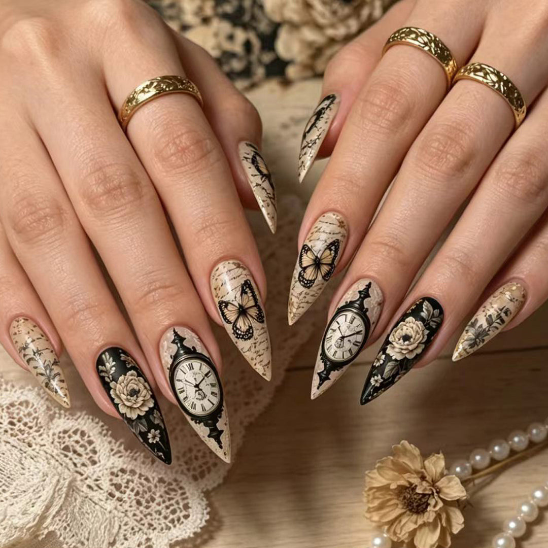 Creative Art Nails with Vintage Inspired Design Stornfield