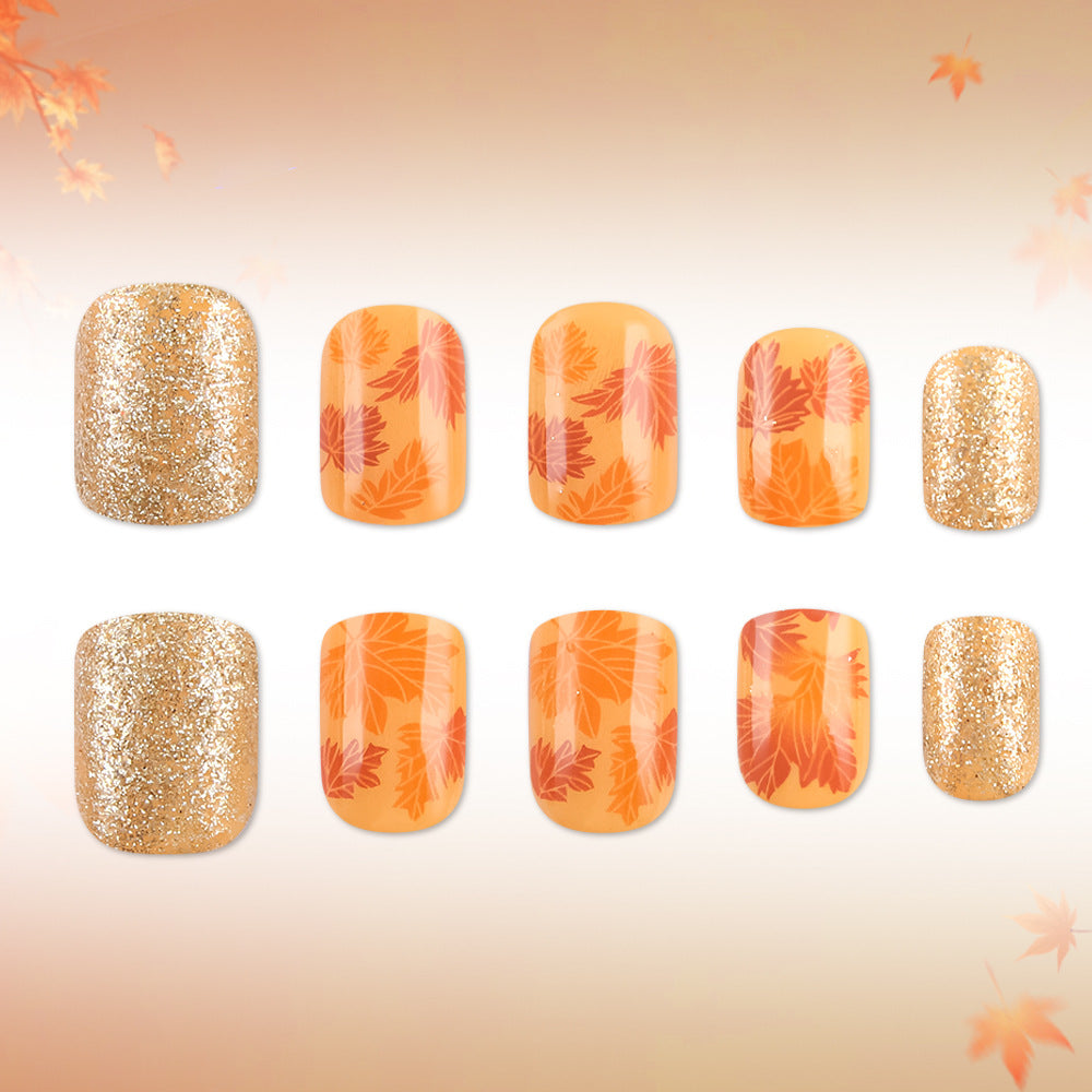 Autumn Leaf Press-On Nail Art Stornfield