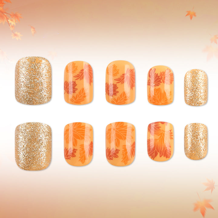 Autumn Leaf Press-On Nail Art Stornfield