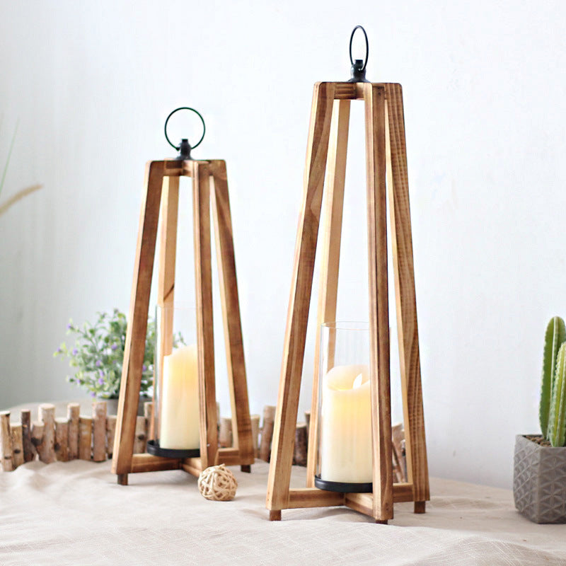 Stylish lantern made of wood Stornfield