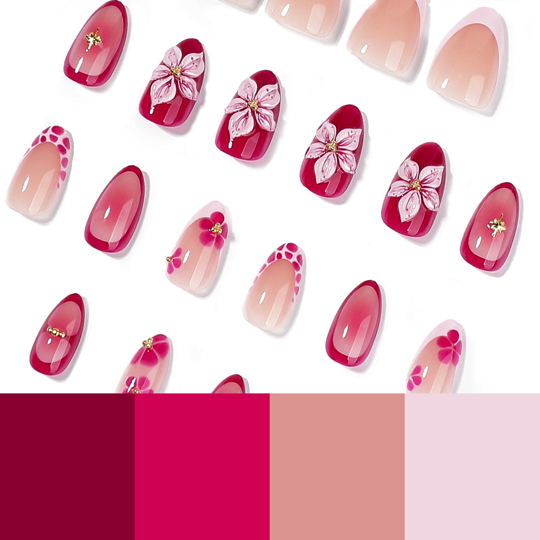 Artificial Nail Art with Flower Design Stornfield