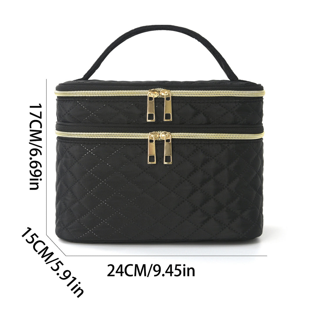 Cosmetic organizer bag with double compartment system Stornfield