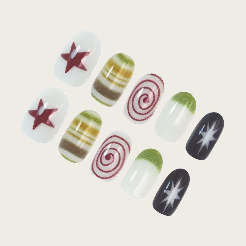 Creative Art Nails with Spiral Design Stornfield