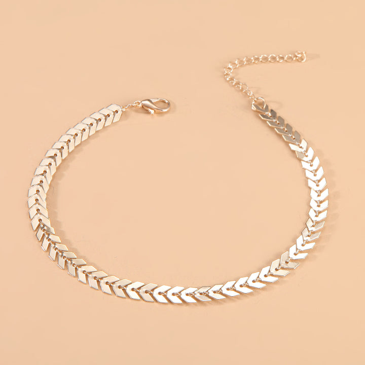 Adjustable Herringbone Chain Anklet Stornfield