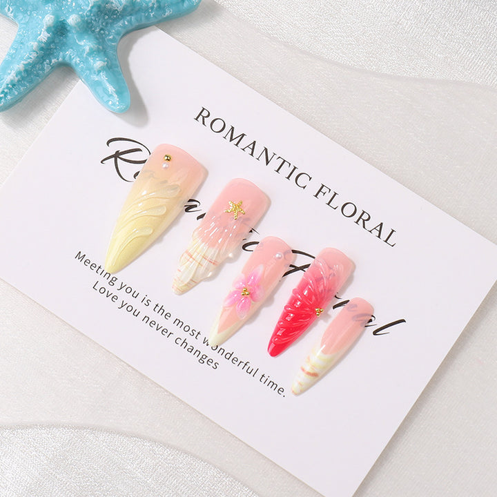 Romantic Floral Press-On Nail Tips Art Set Stornfield