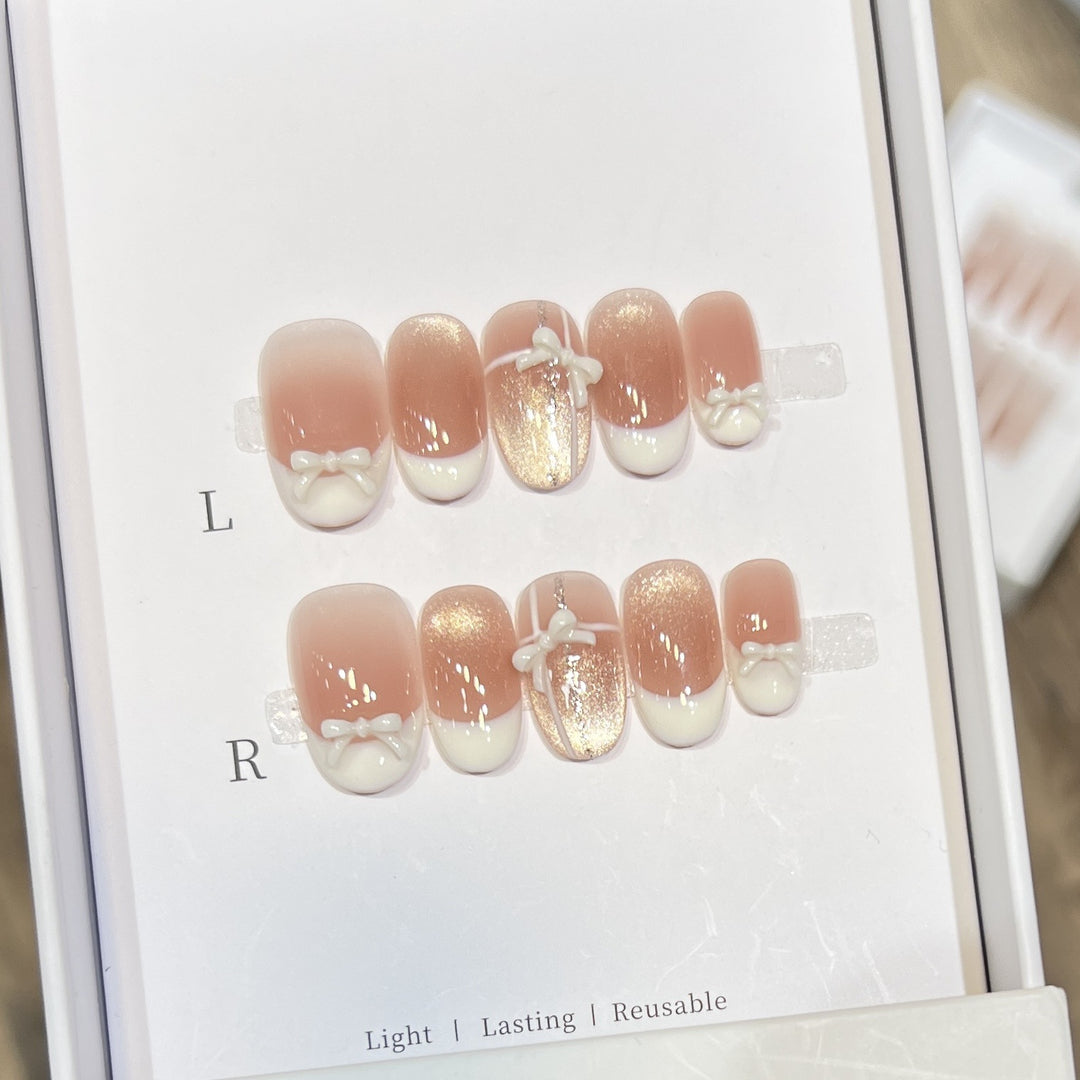 Elegant Reusable Press-On Nail Set Stornfield