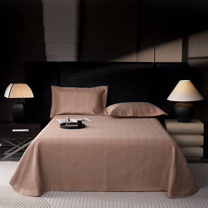 Lightweight Quilted Matelassé Bed Coverlet Set with Pillowcases