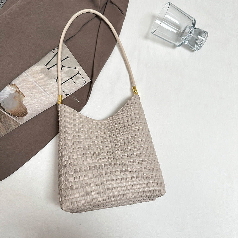 Textured Weave Shoulder Bag