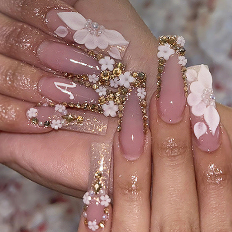 Elegant Decorative Press-On Nails Set Stornfield