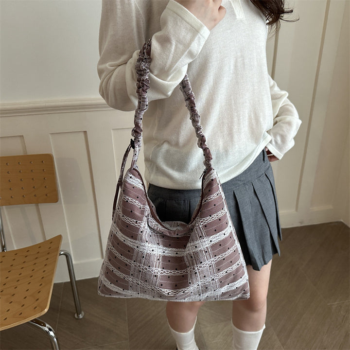 Stylish Fabric Slouchy Hobo Bag