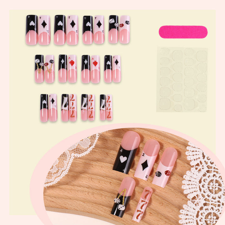 Creative nail art set with unique playing card designs Stornfield