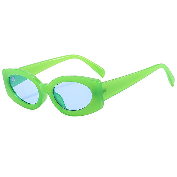 Ladies trendy sunglasses with unique, curved frame Stornfield