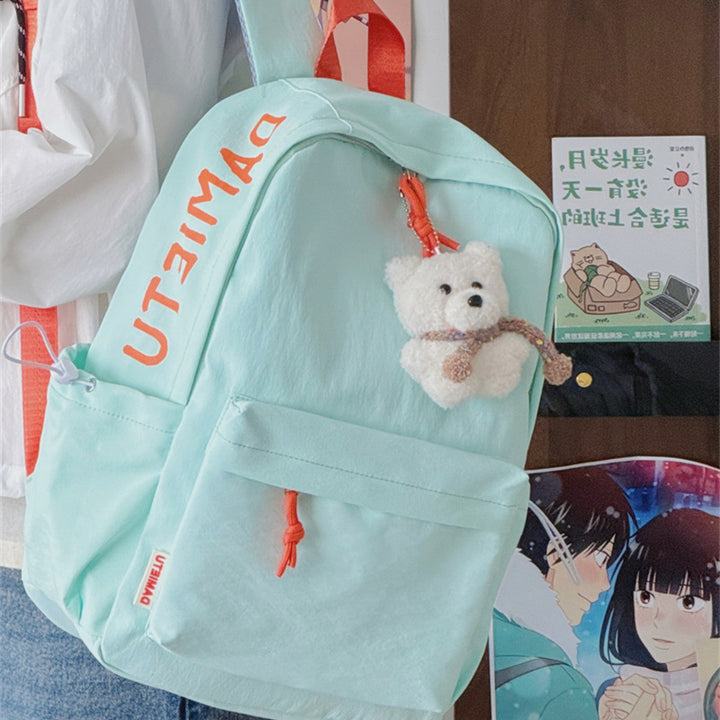 Casual Lightweight Backpack with Cute Plush Keychain Stornfield