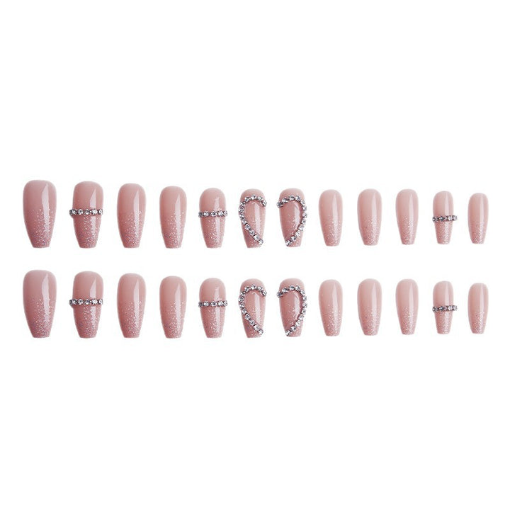 Glamorous Rhinestone-Embellished Press-On Nail Set