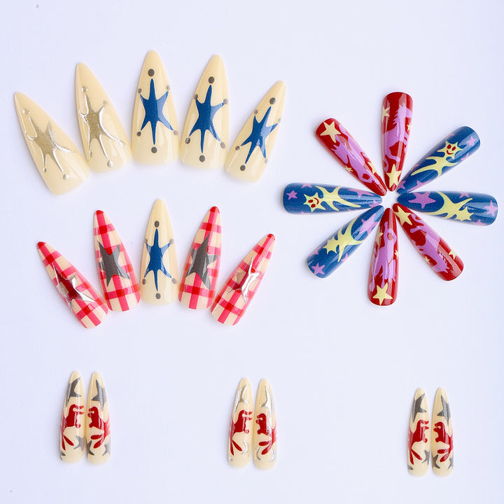 Artistic fake nails with Creative Pop-Art Design Stornfield