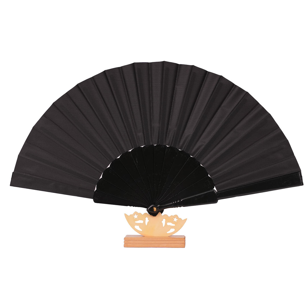 Ladies decorative fan with elegant wooden handle Stornfield