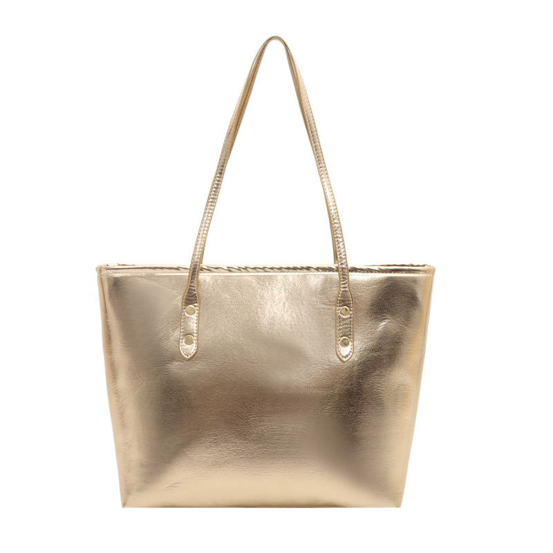 Sleek Patent Leather Tote